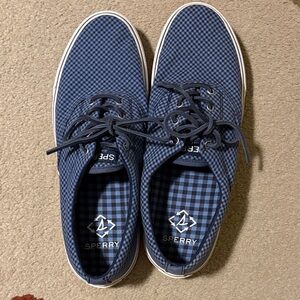 Sperry Men's Navy Checkered Sneakers